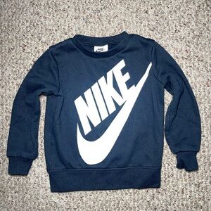 Nike Black  Crewneck Sweatshirt Size 2T with White Swoosh Logo